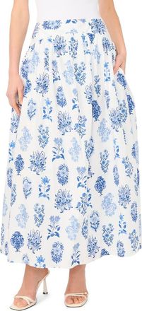 Parker Floral Cotton Blend Maxi Skirt in Twilight Blue at Nordstrom Rack, Size X-Small