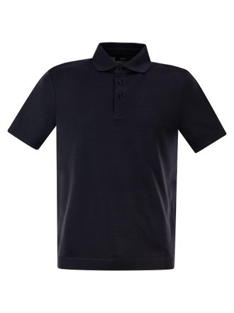 Herno katoenjersey poloshirt