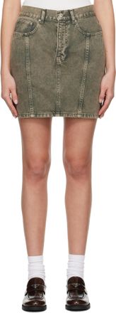 スカート Moschino Shetland Wool Knit Skirt With Landscape Intarsia Moschino Shetland Wool Knit Skirt With Landscape Intarsia