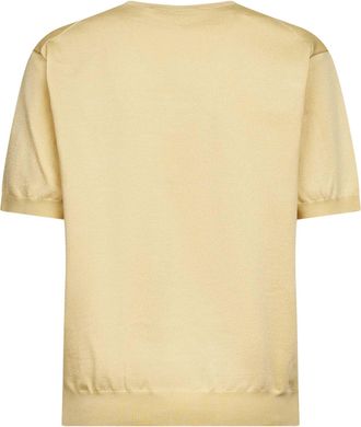 Prada Womens Cream Cotton And Silk Sweater