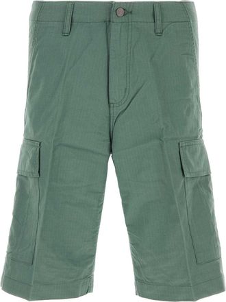 Carhartt Work in Progress Green Cotton Regular Cargo Short