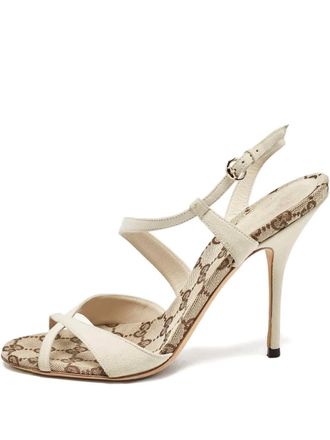 Gucci Boston leren sandalen - Beige