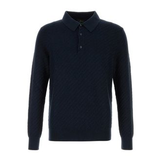 Brioni Polo Shirts, male, Blue, Size: M Polo con lista M/L 3