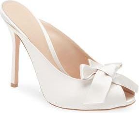 Giambattista Valli Bow Trim Satin Slide in Ivory at Nordstrom Rack, Size 8.5Us / 38.5Eu