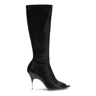 Amina Muaddi Botas altas Bruna - Shoes - Mujer - Negro - 37 EU