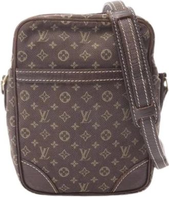 Louis Vuitton Pre-owned Vintage Canvas Pochette - Dames - Vintage Schoudertas - Bruin - ONE Size - Leer - Vintage