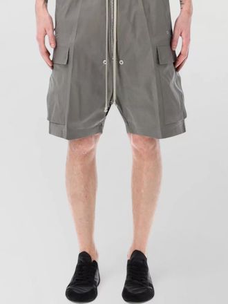 Rick Owens cargo poplin knee length shorts