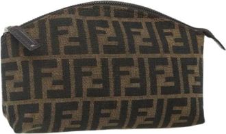 Fendi Pre-owned Bags, female, Brown, Size: ONE SIZE Pre-owned Zucca Canvas Hand Bag