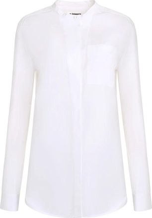 Jil Sander Overhemden, Dames, Wit, M, Katoen, Katoenen Shirt