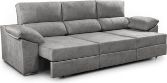 Home Heavenly Sofá de 3 plazas asientos deslizantes y tela marengo 90 x 292 x 100 cm