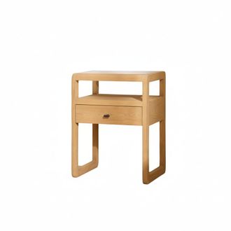 Wabi Home Mesita de noche de madera maciza 45x60cm
