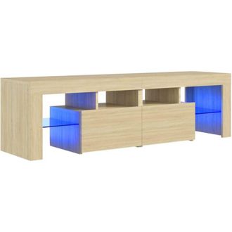 vidaXL Vidaxl - tv Cabinet with led Lights Sonoma Oak 140x36.5x40 cm