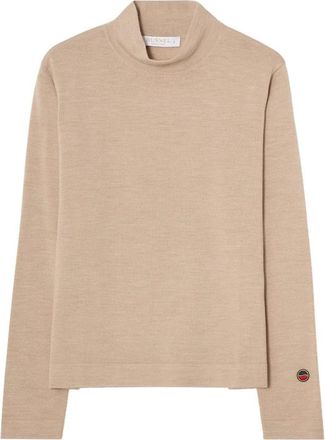 Busnel Odette Turtleneck Top - Dames - Coltruien - Beige - M - Wol - Truien & Vesten