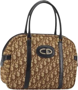 Dior Pre-owned Canvas Handtas - Dames - Vintage Handtas - Bruin - ONE Size - Leer - Vintage