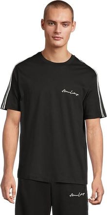 A|X Armani Exchange Signature Logo T-Shirts Mens T Shirt Black : 2XL, Cotton