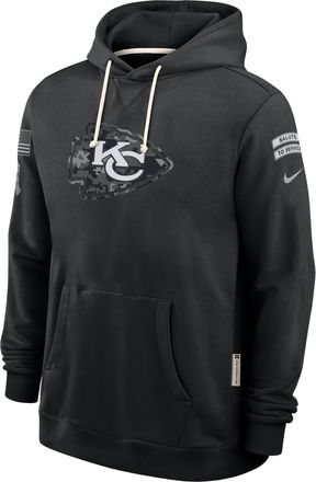 Nike Kansas City Chiefs Salute to Service Sideline Nike Mens Dri-FIT NFL Pullover Hoodie in Black | 03AZ00AA2G-CYB