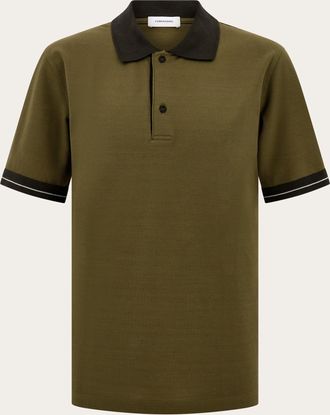 Ferragamo Men Short sleeve polo shirt Green