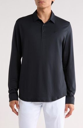 Travis Mathew Featherweight Long Sleeve Polo in Black at Nordstrom Rack, Size Xxx-Large