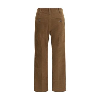 Brunello Cucinelli Cotton Stretch Trousers - Brown