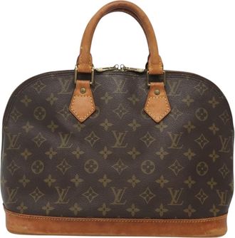 Louis Vuitton Alma Handbag Monogram Canvas Brown Canvas Handbag (Pre-Owned)
