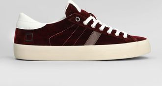 D.A.T.E. D. A.T. E. Hill Low Sneakers In Bordeaux Velvet