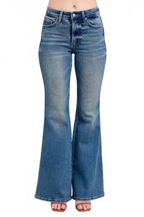 Judy Blue Mid Rise Tummy Control Vintage Flare Jeans In Medium Wash