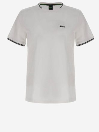 HUGO BOSS Stretch Cotton T Shirt With Logo