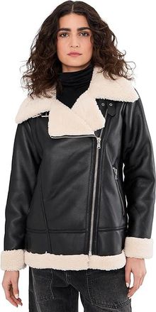 Vince Camuto Zip Front Jacket with Collar Womens Jacket Birch : LG, Polyester