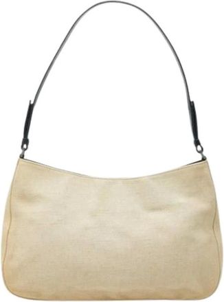 Prada Pre-owned Vintage Schoudertas - Dames - Pre-owned - Beige - Maat: ONE Size Leer