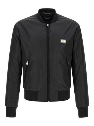 Dolce & Gabbana Logo plaque bomber jacket