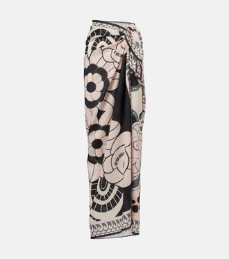 La DoubleJ Printed cotton beach cover-up