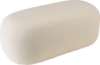 Macabane Banco de tejido de rizo peque&ntilde;o beige
