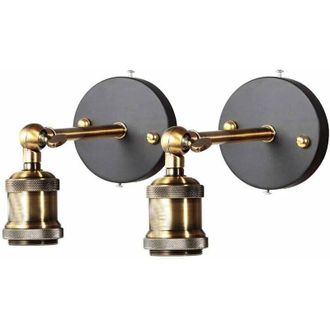 OEM Apliques De Pared Industriales De Metal, Ajustables Para Dormitorio, Cocina, Restaurante (blanco, Juego De 2) Apliques De Pared Industriales Vintage, 