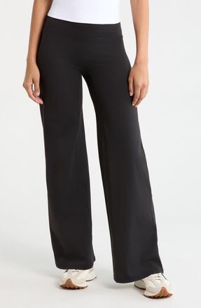 Zella Zen High Waist Straight Leg Pants in Black at Nordstrom, Size Xx-Large