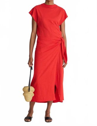 Apiece Apart Fuerte Wrap Dress In Firecracker Red