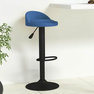 vidaXL Taburete De Cocina De Terciopelo Azul Vidaxl