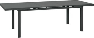 OUTSUNNY Extending Garden Table Outdoor for 6-8 People, Aluminium Frame - Outsunny