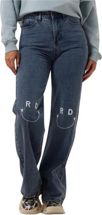 Refined Department Hannah Wide Jeans - Dames - Loose Fit Jeans - Blauw - S - Polyester - Jeans