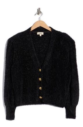 L'agence Talulla Crop Cardigan in Black Lurex/Gold Rose at Nordstrom Rack, Size X-Small