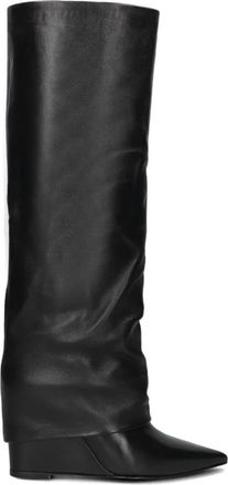 Lina Locchi Zwarte Dames Laarzen Se 001 - Dames - Hoge Laarzen - Zwart - 39 EU - Schoenen