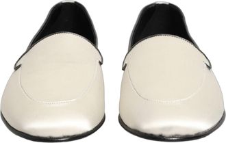 Dolce & Gabbana Mens Logo-Embroidered Leather Flat White