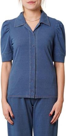 Cyrus Puff Sleeve Button-Up Shirt in Med Wash at Nordstrom Rack, Size X-Large