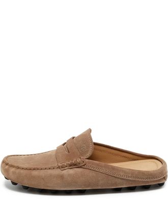 Tod's gommini suede mules - Brown