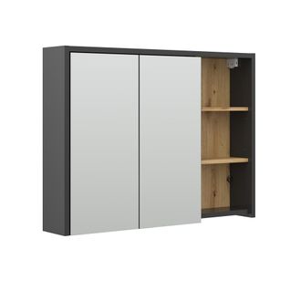 Vicco Armario Con Espejo Para Ba&ntilde;o Viola, Roble Artesanal, 100 X 75 Cm