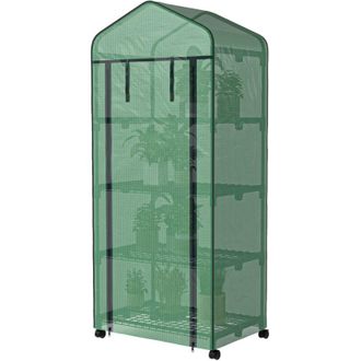 OEM Invernadero De Jard&iacute;n, Invernadero De Balc&oacute;n, Invernadero De 4 Niveles, 69 Cm De Largo X 50 Cm De Ancho X 165 Cm De Alto, Acero Con Revestimiento Epox