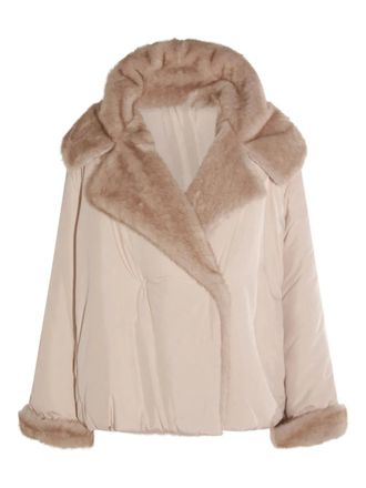 Antonelli fur-trim hooded jacket - women - Polyester - 44 - Neutrals
