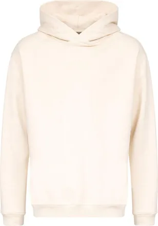 Maison Margiela logo-embroidered cotton hoodie - men - Cotton - 48 - Neutrals