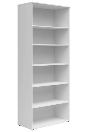 CARRYHOME Regal, Wei&szlig;, Holzwerkstoff, 5 F&auml;cher, 80x195x40 cm, FSC MIX, Typenauswahl, Beim&ouml;bel erh&auml;ltlich, stehend, Wohnzimmer, Regale, B&uuml;cherregale