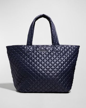 MZ Wallace Metro Deluxe Large Quilted Nylon Tote Bag
