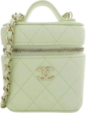 Chanel Pre-owned Vintage Mini Shoulder Bag - Dames - Vintage Mini Tas - Groen - ONE Size - Leer - Vintage